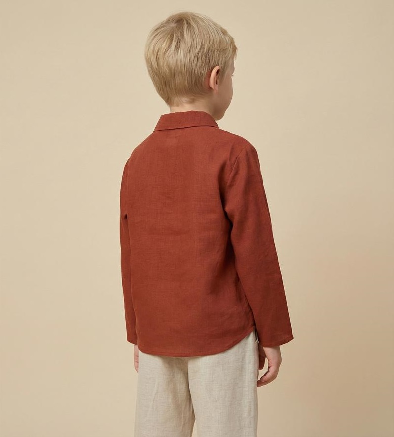 26124 ERKEK KETEN GÖMLEK PANTOLON 2'Lİ TAKIM TURUNCU