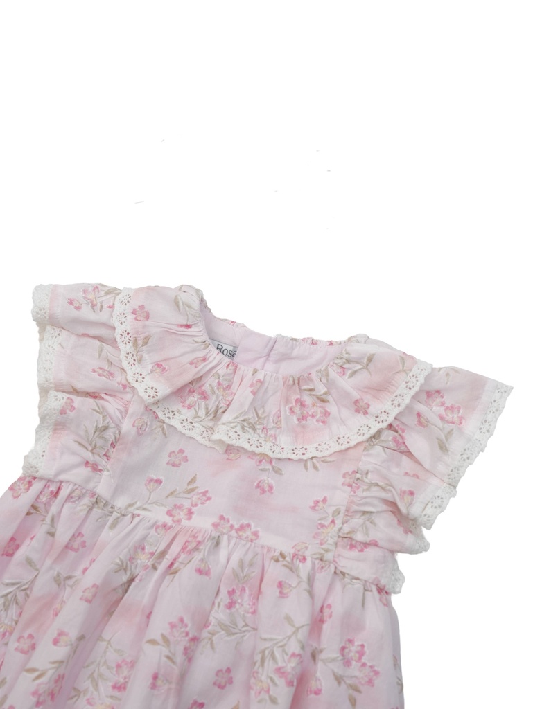 26002  GÜPÜR DETAYLI ELBİSE PEMBE