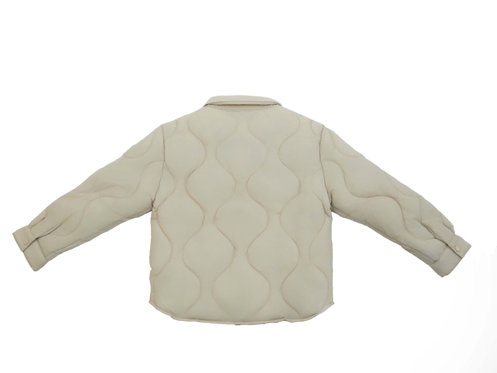 25728 Pocketed Coat with Collar - Ecru