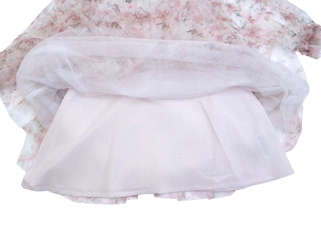 25519 Tulle with Rose Pattern Dress