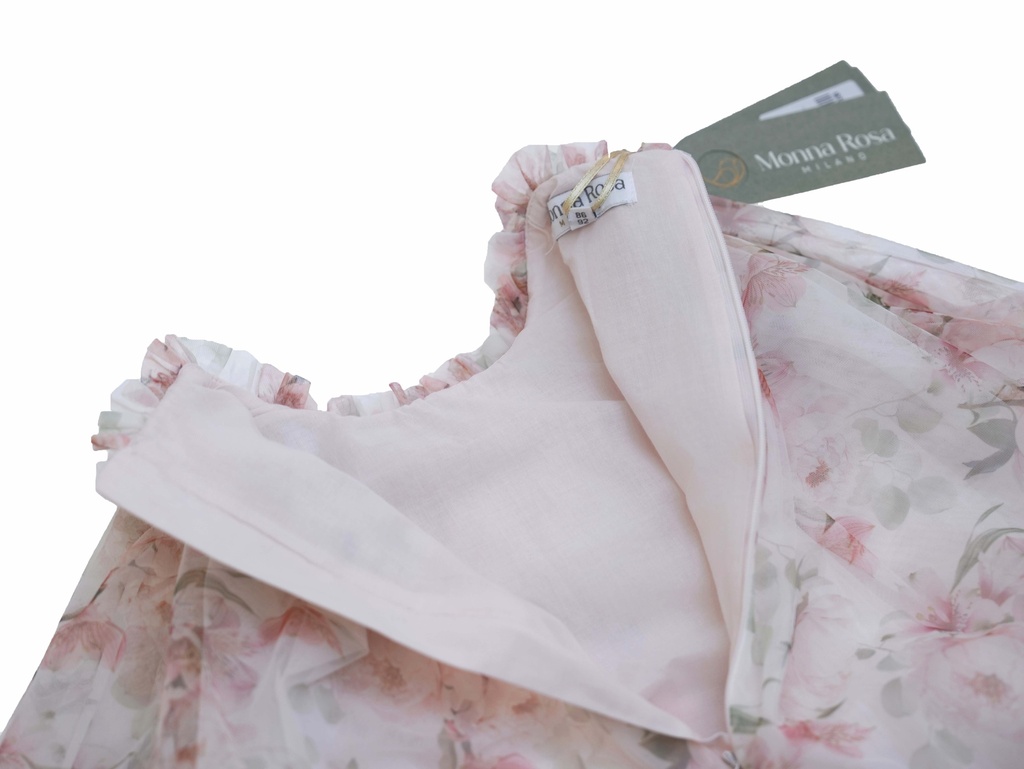 25619 Tulle with Rose Pattern Dress