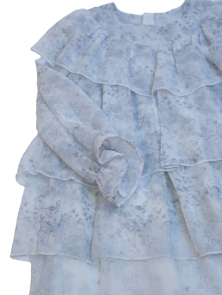 25717 Layered Tencel Dress - Blue