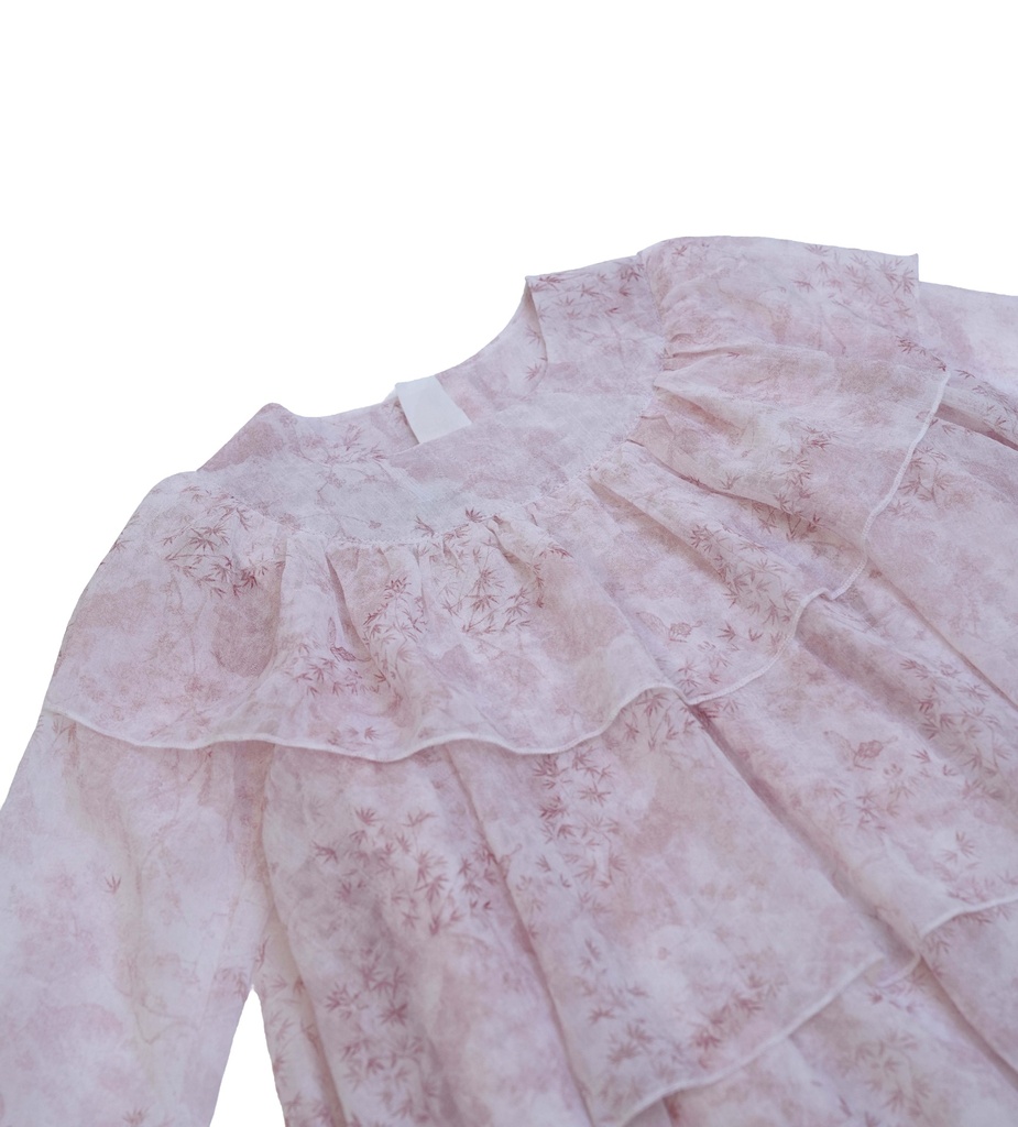 25717 Layered Tencel Dress - Pink