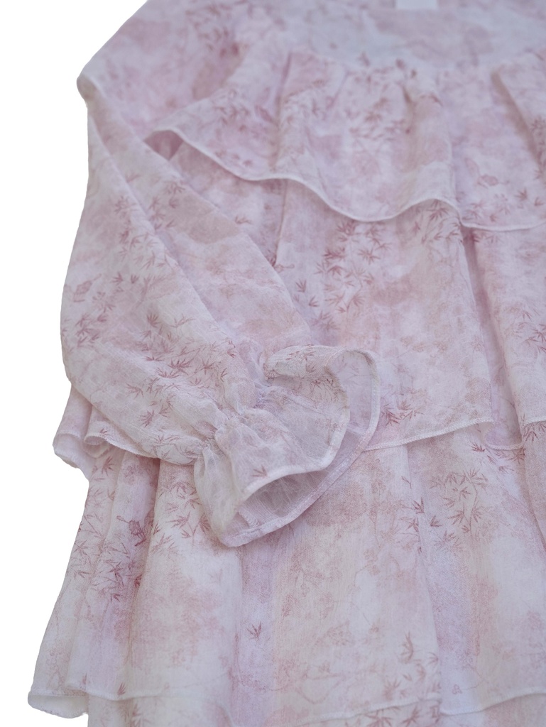 25717 Layered Tencel Dress - Pink