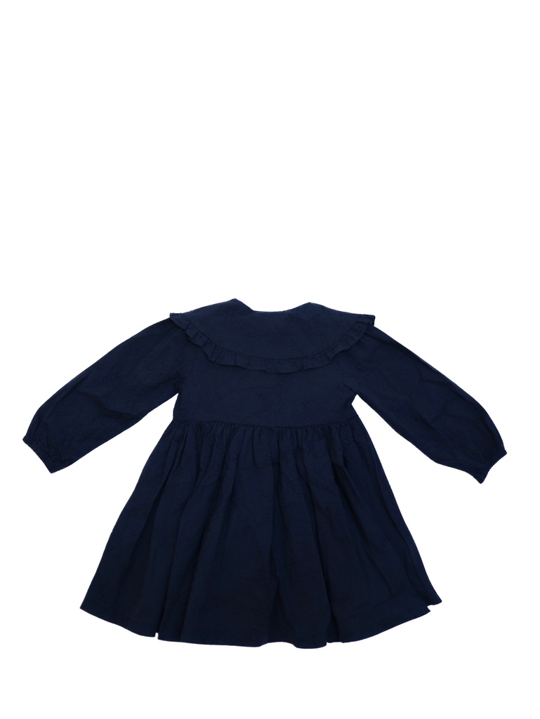 25625 BRODE YAKALI ELBISE LACIVERT