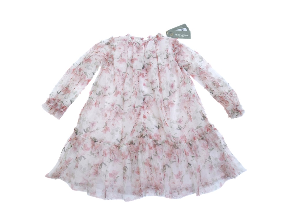 25719 TUL GUL DESENLI ELBISE