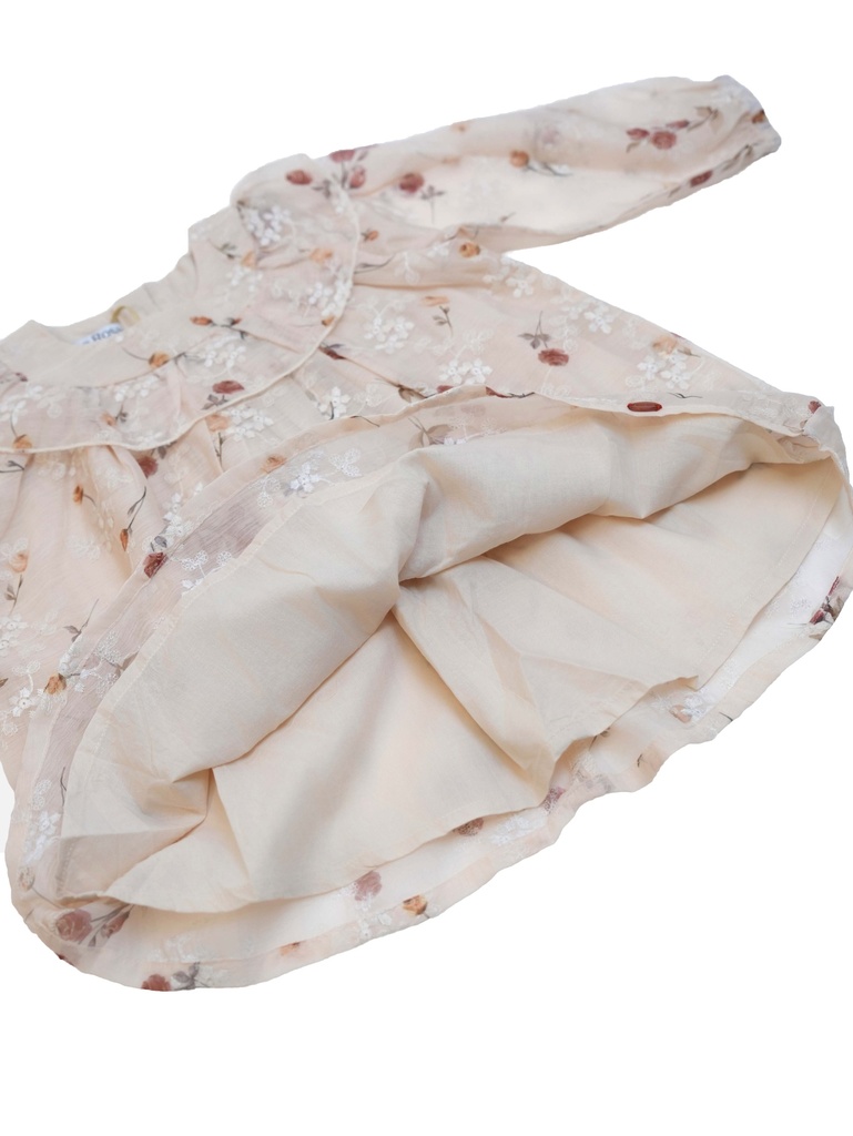 25515 BRODE DESENLI BASKILI ELBISE