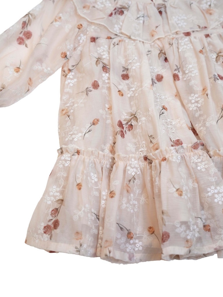 25615 BRODE DESENLI BASKILI ELBISE