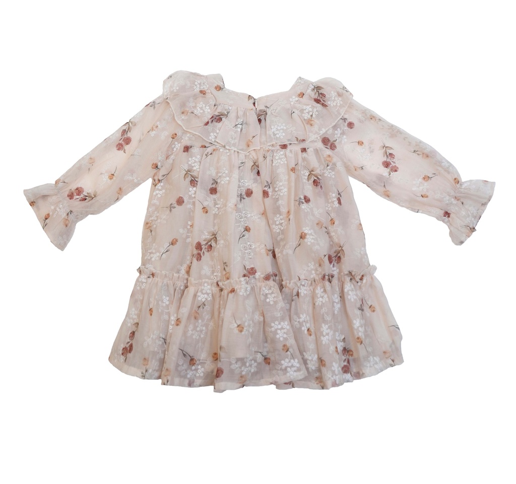 25615 BRODE DESENLI BASKILI ELBISE