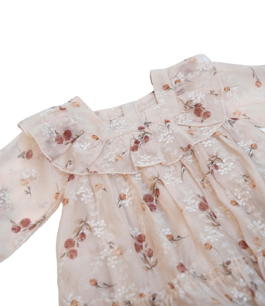 25615 BRODE DESENLI BASKILI ELBISE