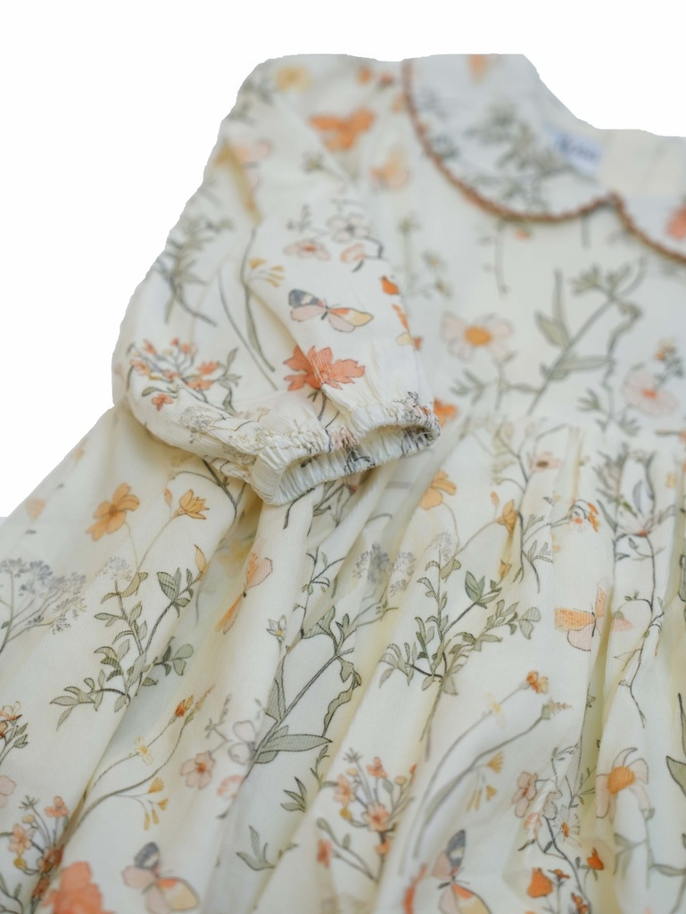 25514 DESENLI PAMUK KADIFE ELBISE