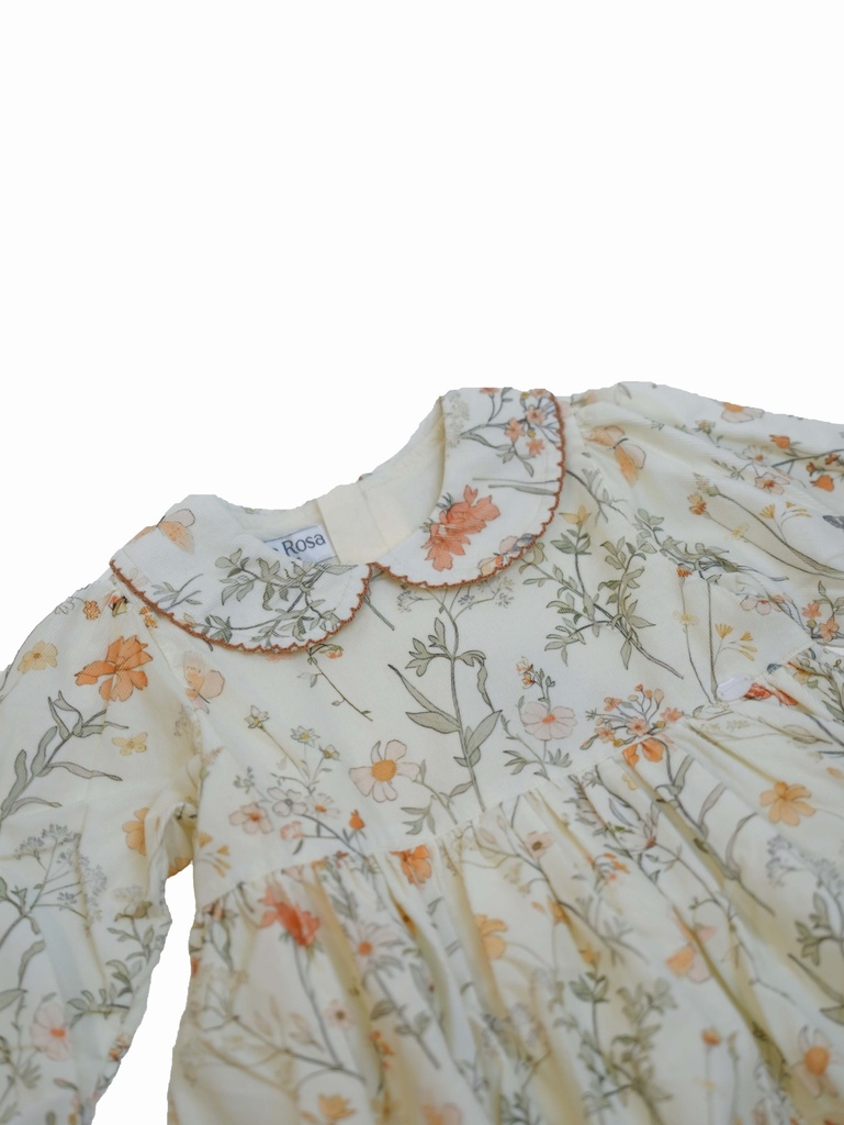 25514 DESENLI PAMUK KADIFE ELBISE