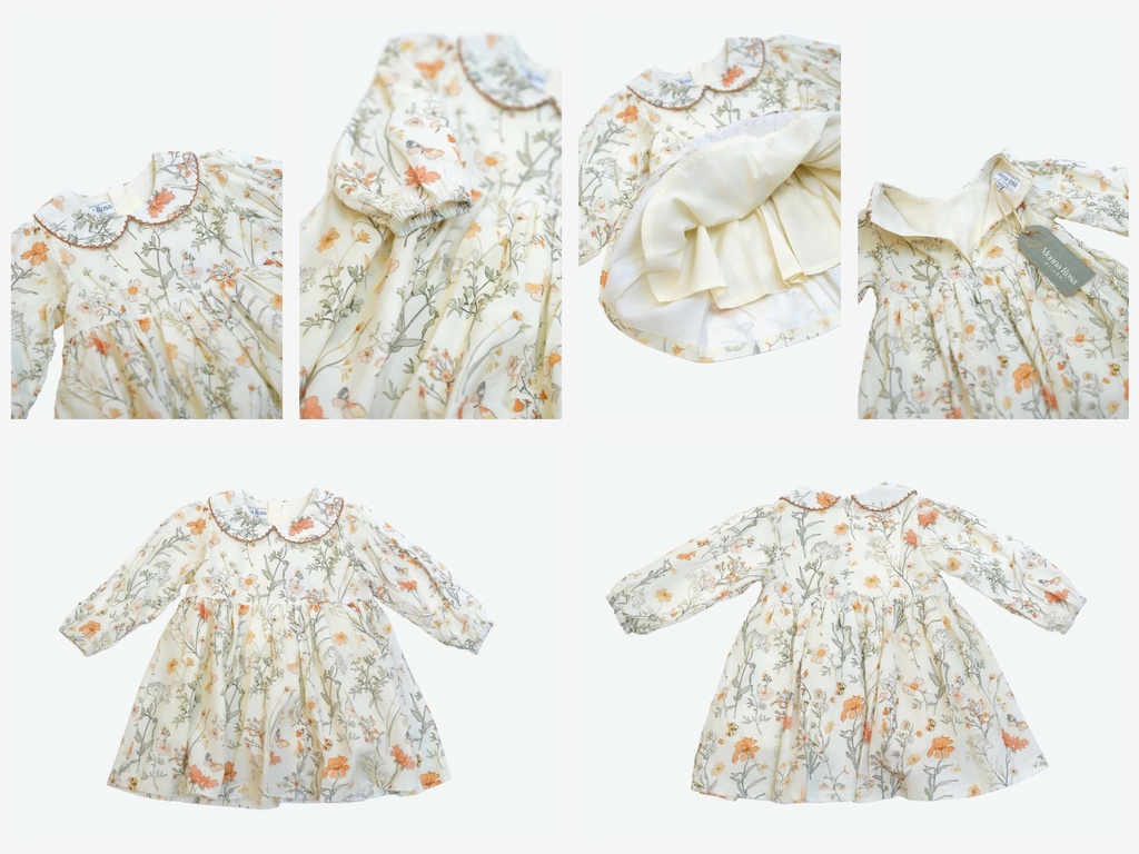 25514 DESENLI PAMUK KADIFE ELBISE