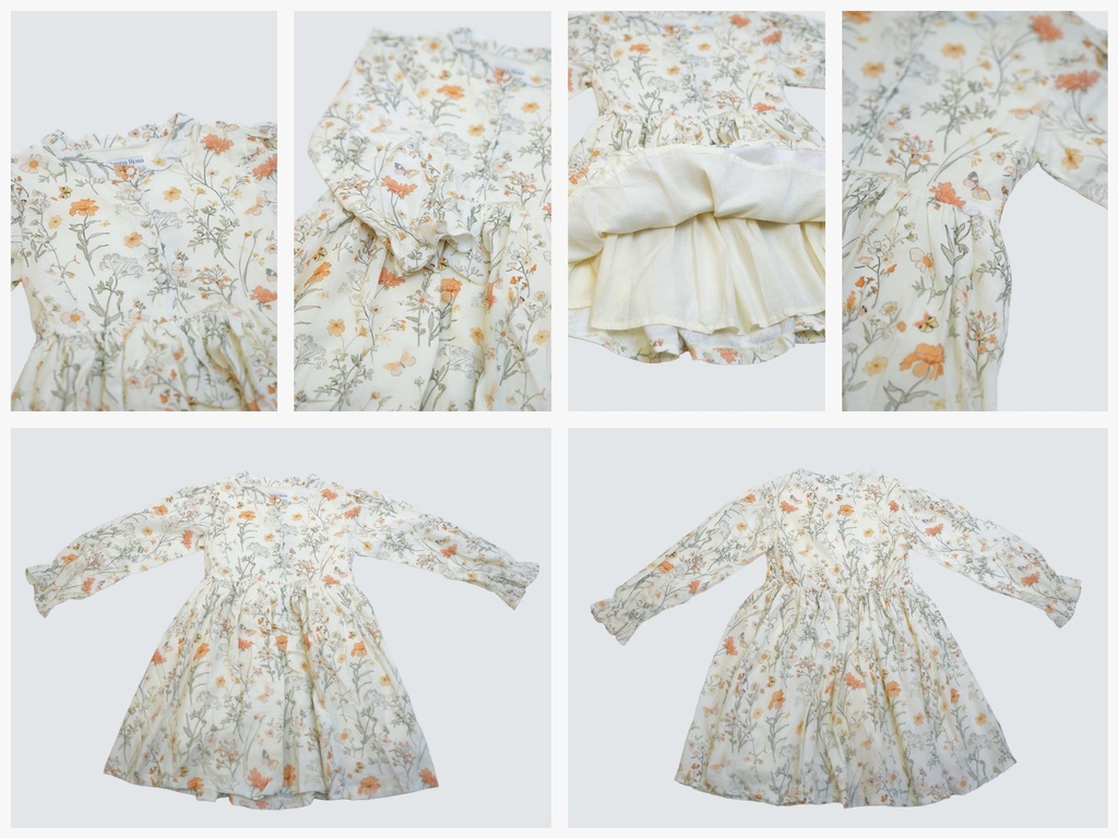 25714 DESENLI PAMUK KADIFE ELBISE