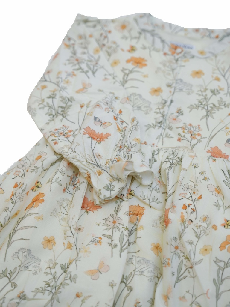 25714 DESENLI PAMUK KADIFE ELBISE