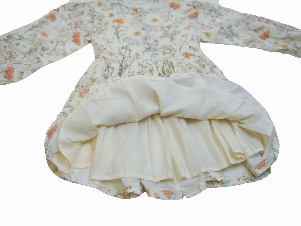 25714 DESENLI PAMUK KADIFE ELBISE