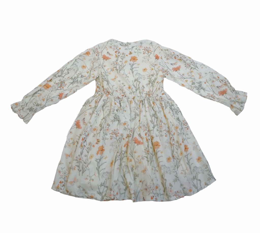 25714 DESENLI PAMUK KADIFE ELBISE