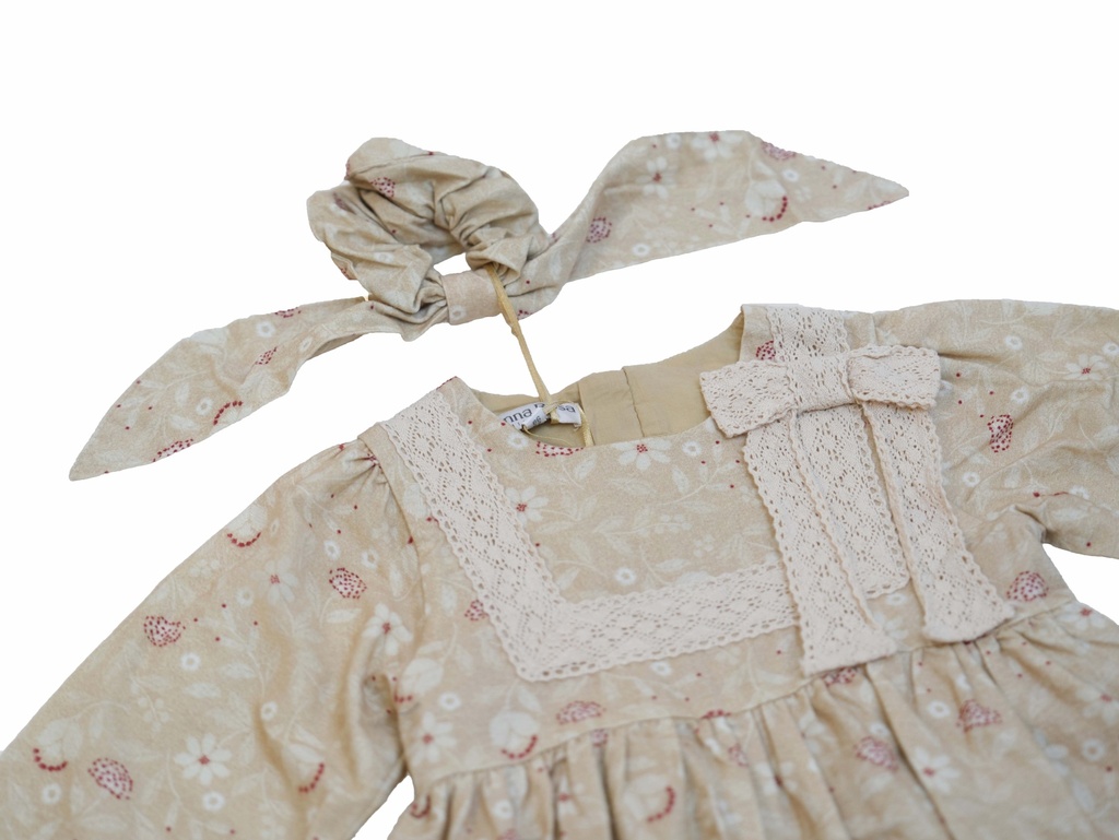 25612 PAMUK DANTEL DETAYLI TOKA AKSESUARLI ELBISE  