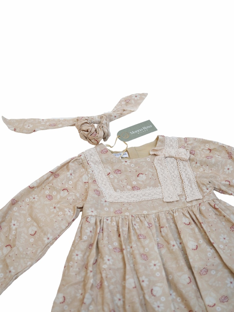 25712 PAMUK DANTEL DETAYLI TOKA AKSESUARLI ELBISE  