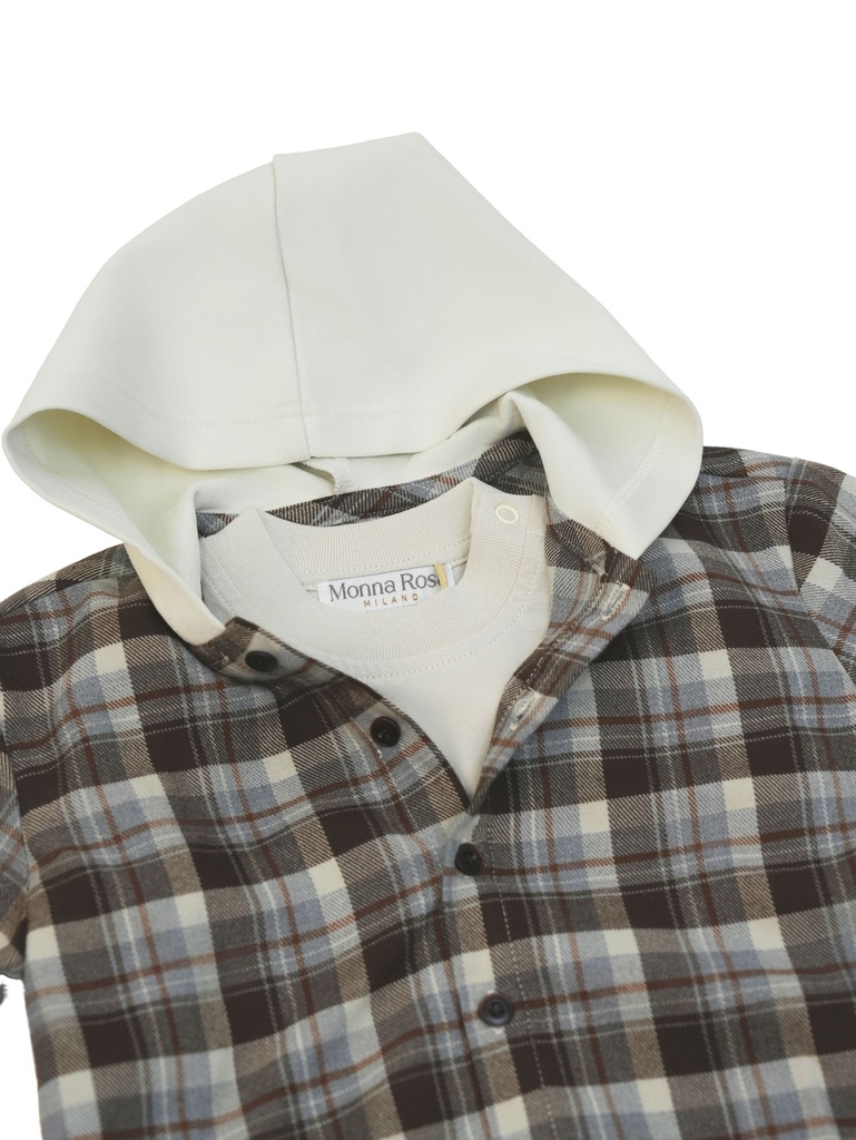 25532 ERKEK EKOSE GÖMLEKLİ 3'LÜ TAKIM BEJ