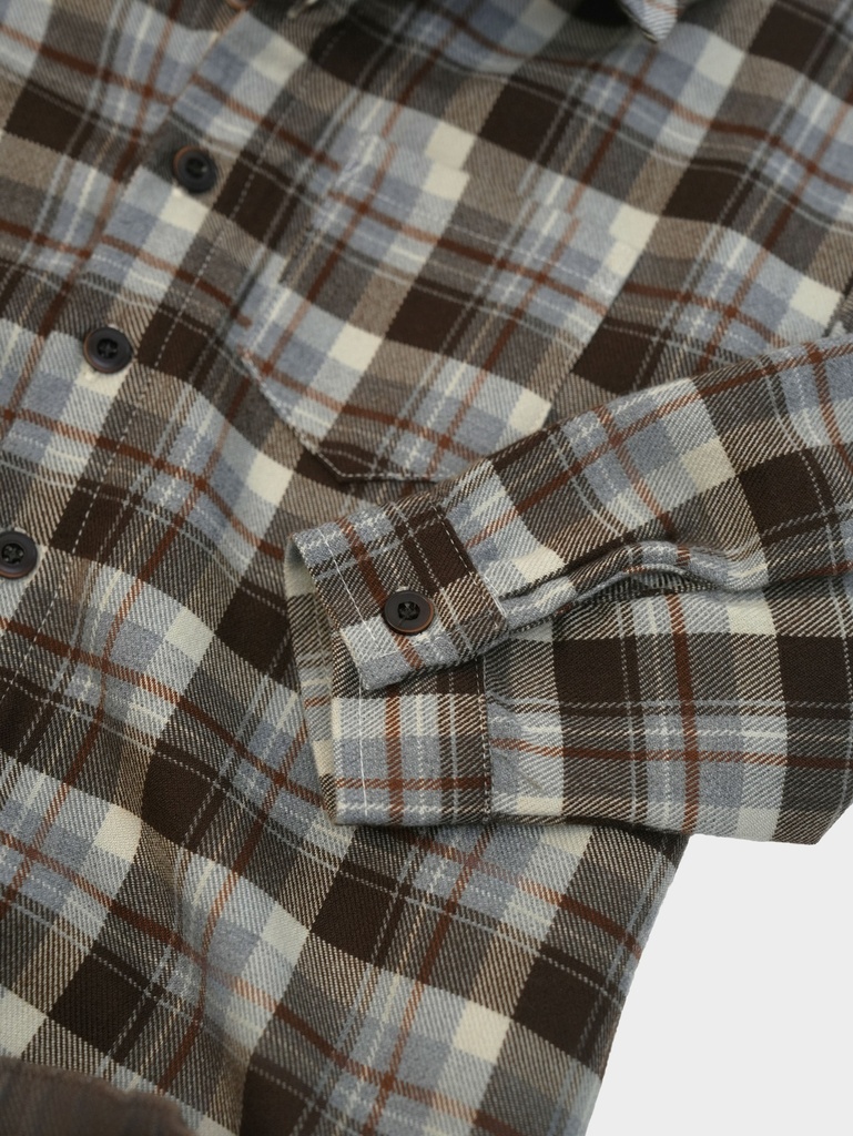 25632 ERKEK EKOSE GÖMLEKLİ 3'LÜ TAKIM BEJ