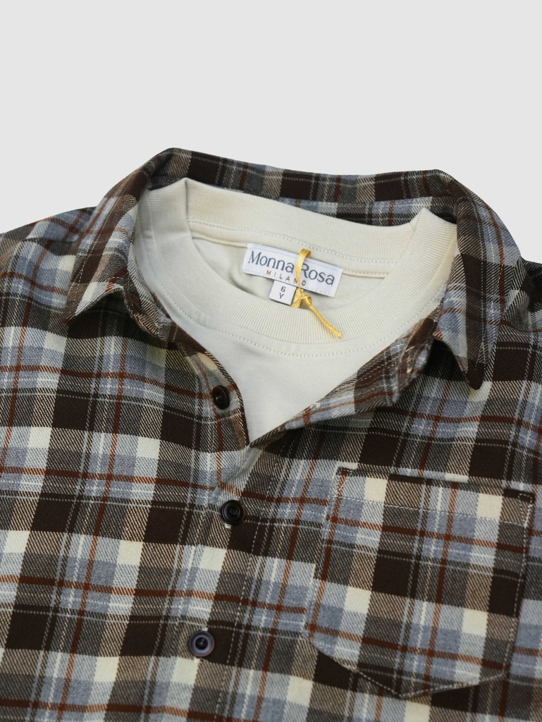 25732 ERKEK EKOSE GÖMLEKLİ 3'LÜ TAKIM BEJ