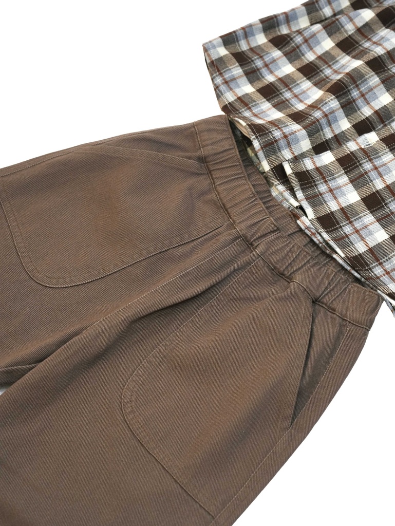 25732 ERKEK EKOSE GÖMLEKLİ 3'LÜ TAKIM BEJ