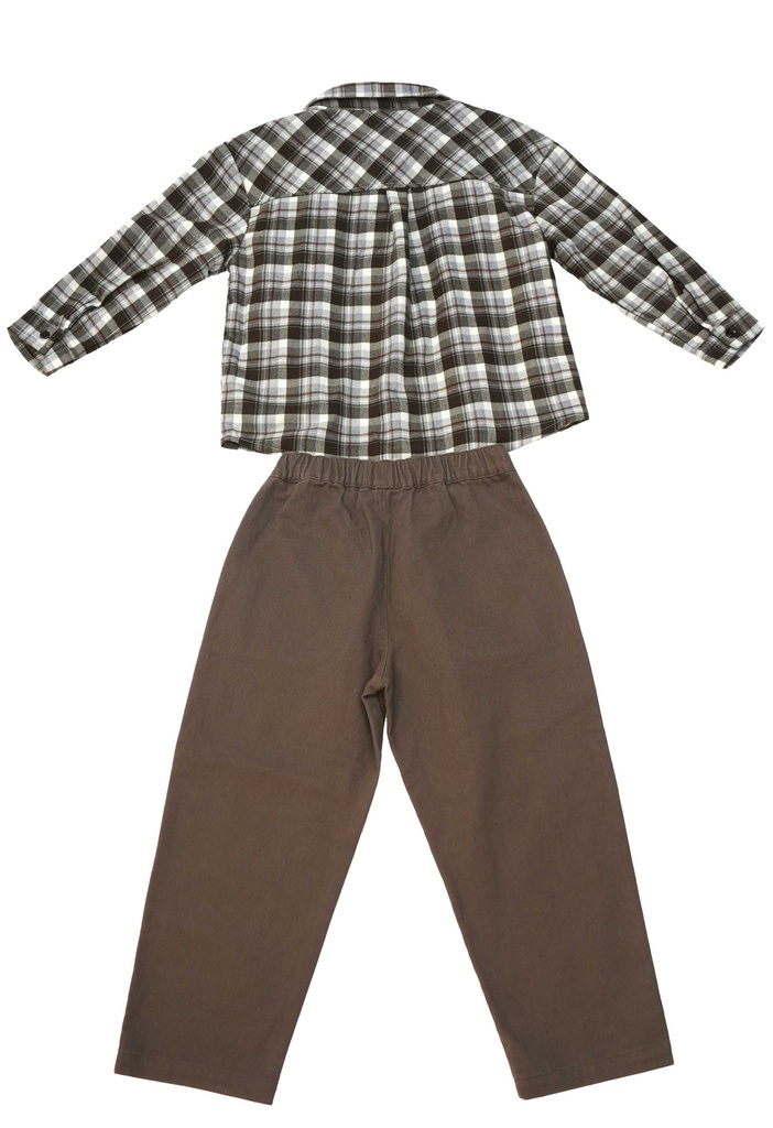 25732 ERKEK EKOSE GÖMLEKLİ 3'LÜ TAKIM BEJ