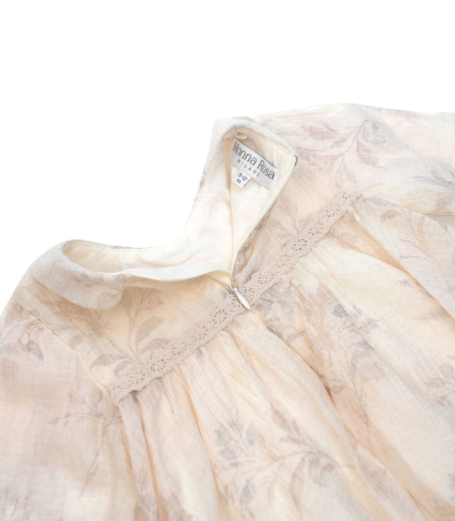 26006 BEBE YAKA DANTELLİ ELBİSE DESENLİ