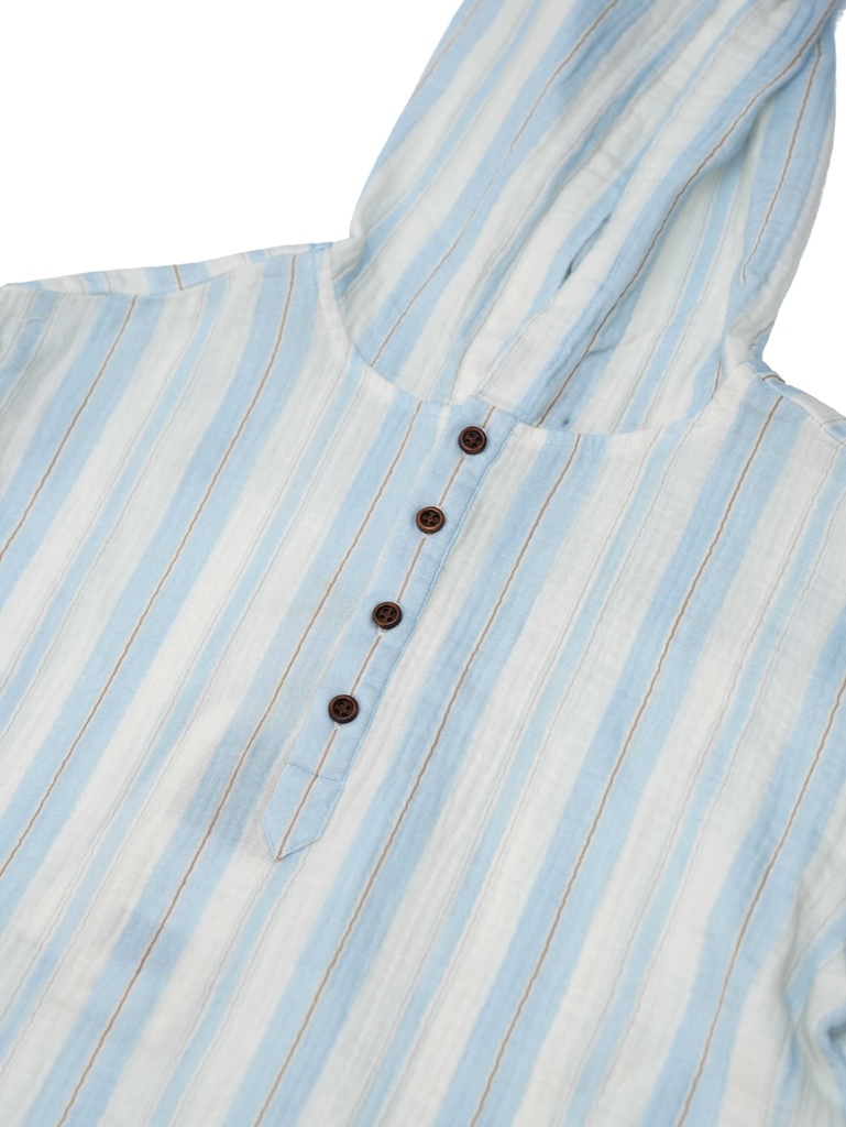 26223 ERKEK KAPŞONLU GÖMLEK PANTOLON 2'Lİ TAKIM BEJ