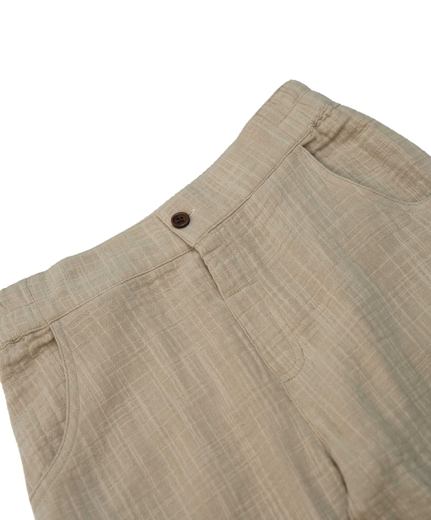 26223 ERKEK KAPŞONLU GÖMLEK PANTOLON 2'Lİ TAKIM BEJ