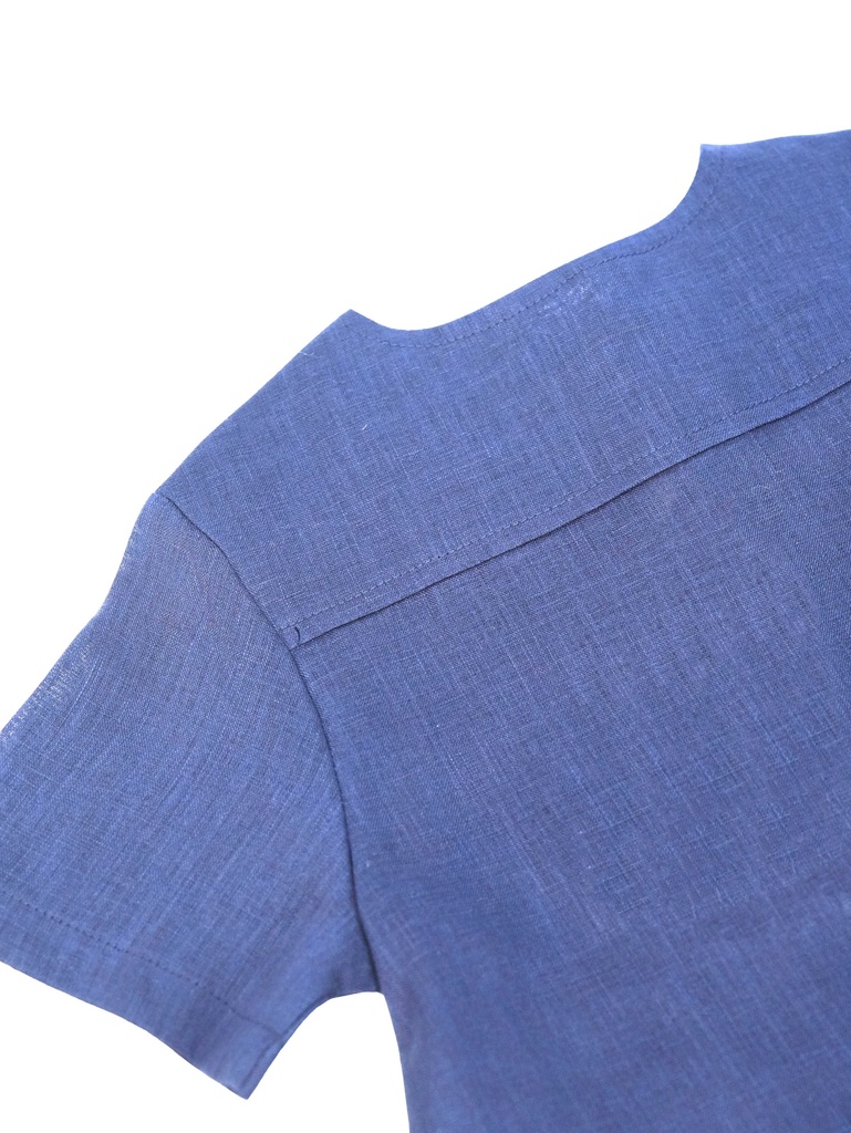 26125 ERKEK GÖMLEK ŞORT 2'Lİ TAKIM LACİVERT