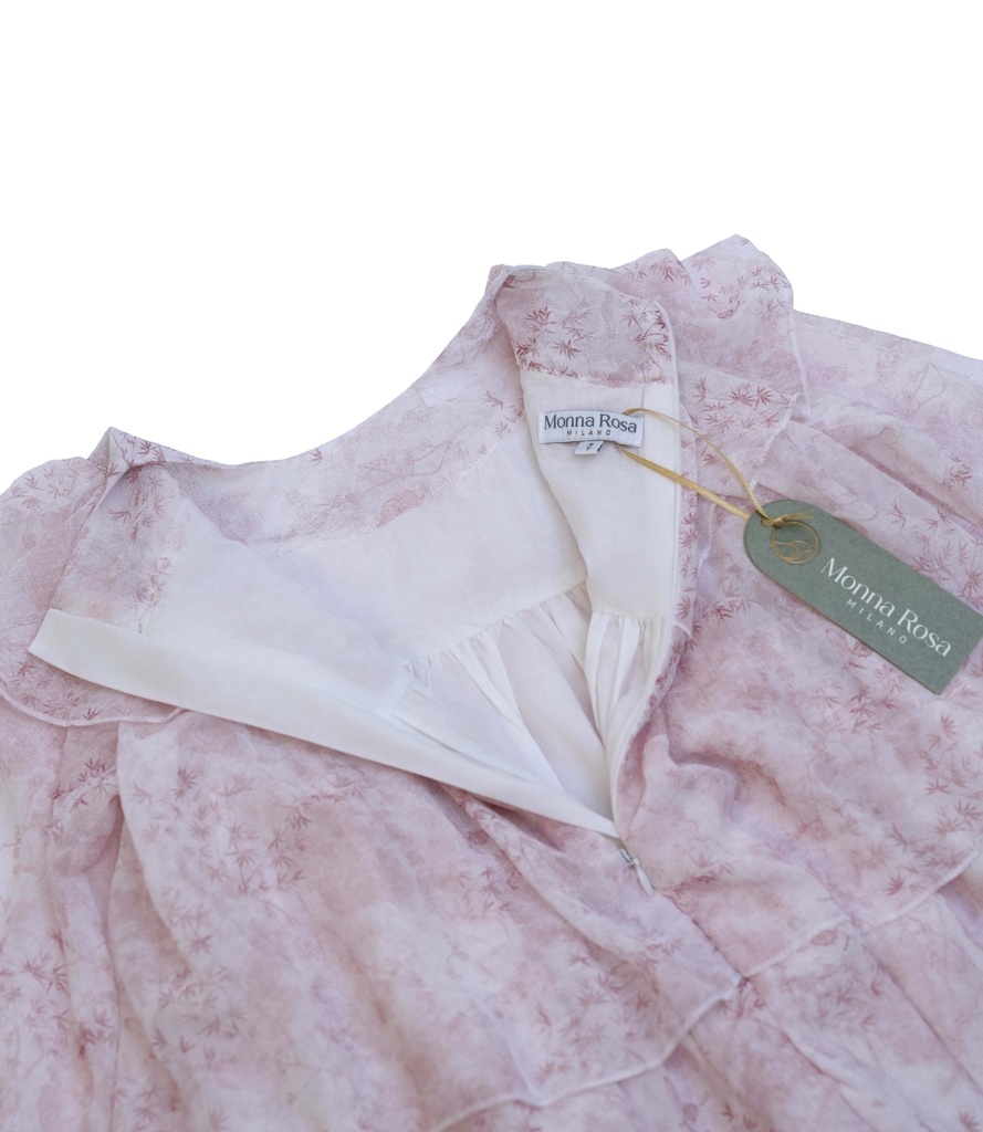 25717 TENCEL COK KATLI ELBISE PEMBE