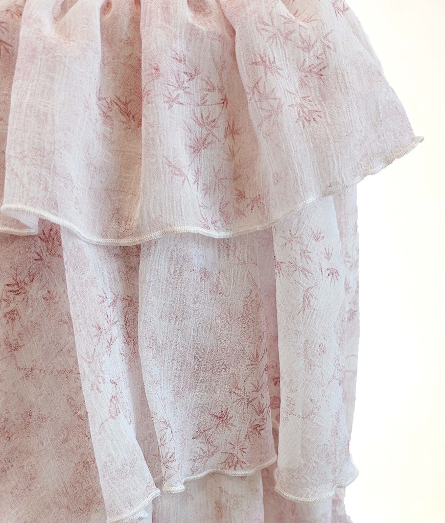 25717 TENCEL COK KATLI ELBISE PEMBE
