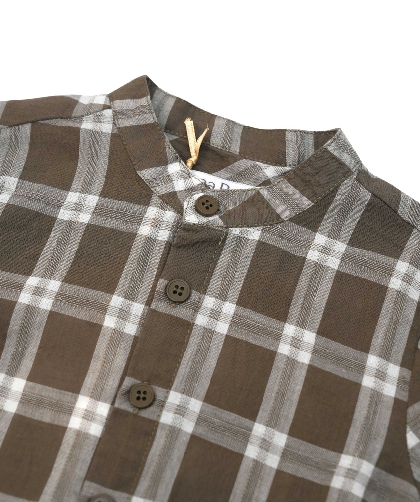 26029 ERKEK ÇİZGİLİ GÖMLEK ŞORT 2'Lİ TAKIM DESENLİ