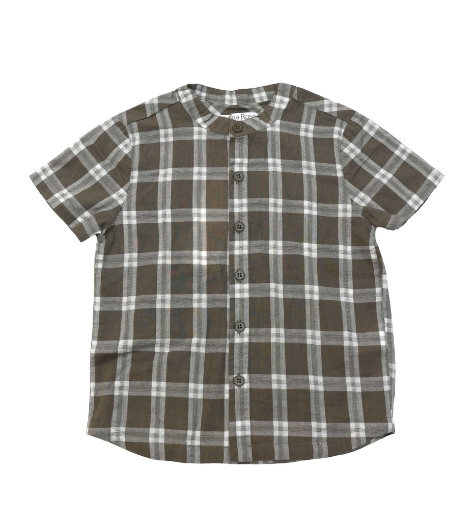 26129 ERKEK ÇİZGİLİ GÖMLEK ŞORT 2'Lİ TAKIM DESENLİ