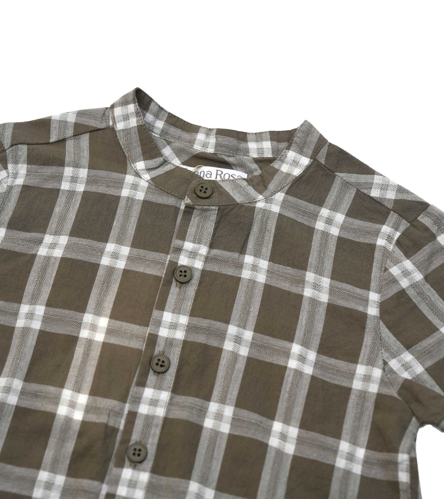 26129 ERKEK ÇİZGİLİ GÖMLEK ŞORT 2'Lİ TAKIM DESENLİ