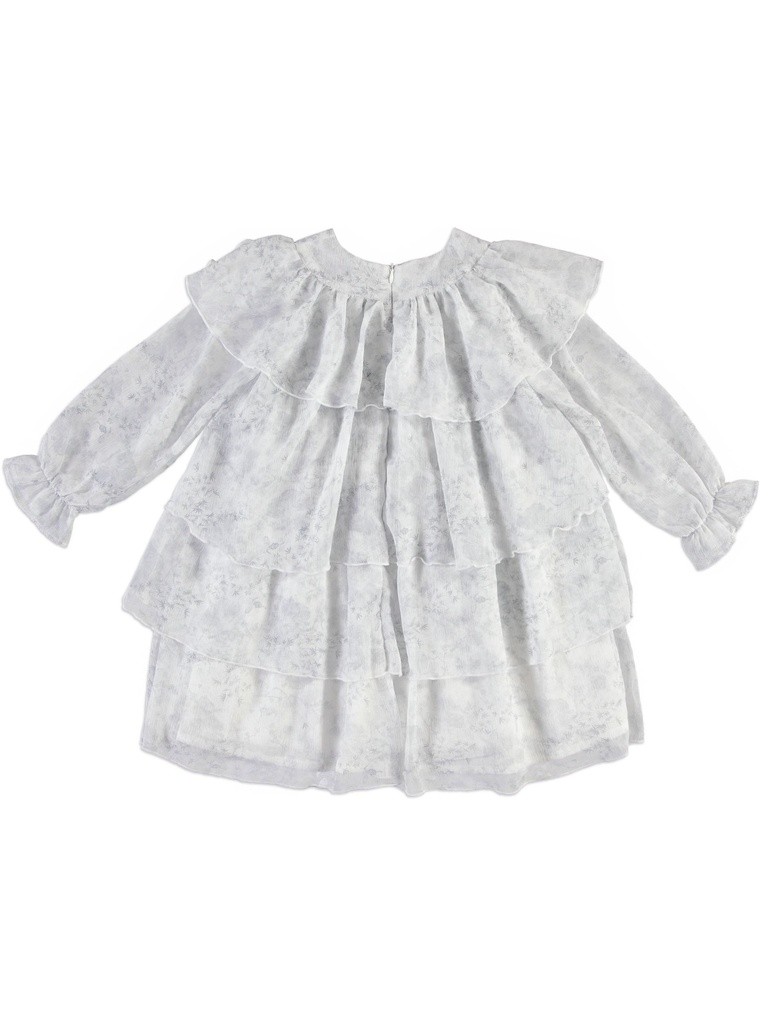 25717 TENCEL COK KATLI ELBISE MAVI