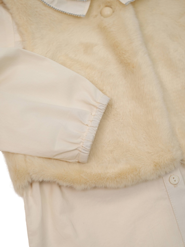 25631  KIZ MONTLU 3'LÜ TAKIM EKRU