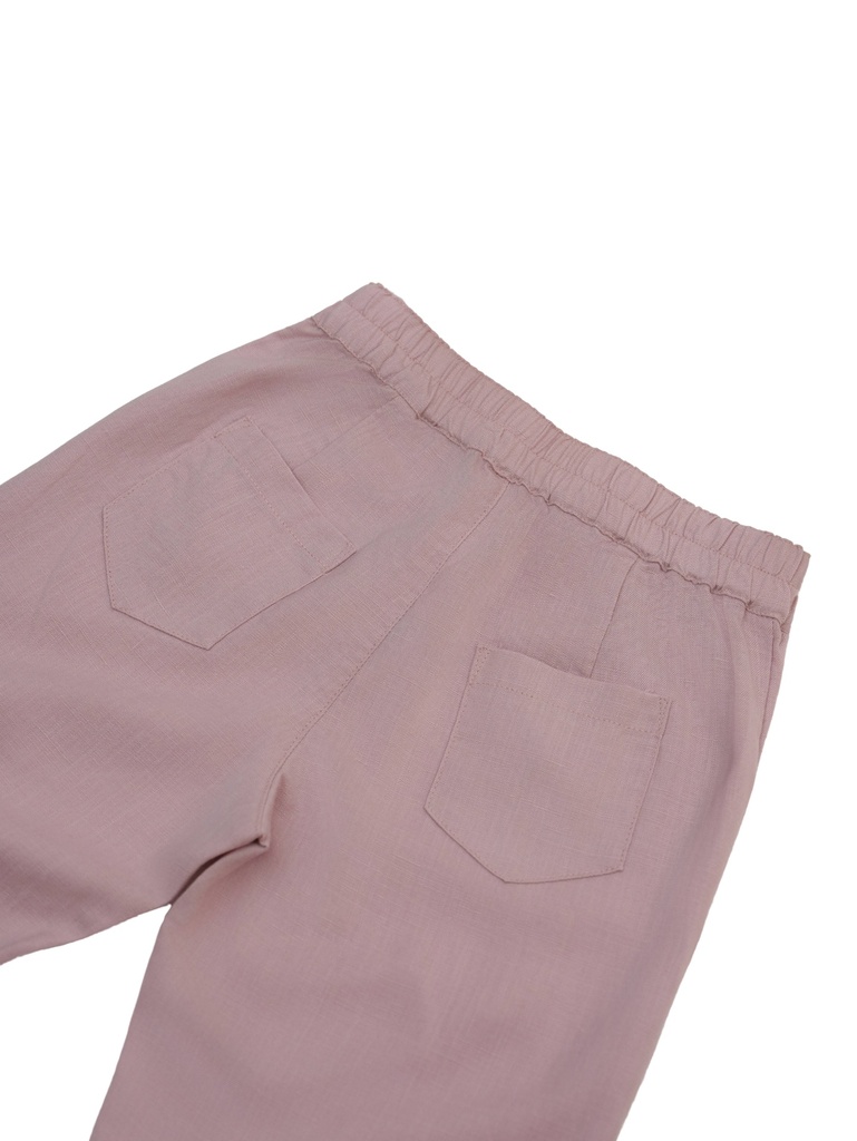 26115 KIZ GÖMLEK PANTOLON 2'Lİ TAKIM PEMBE