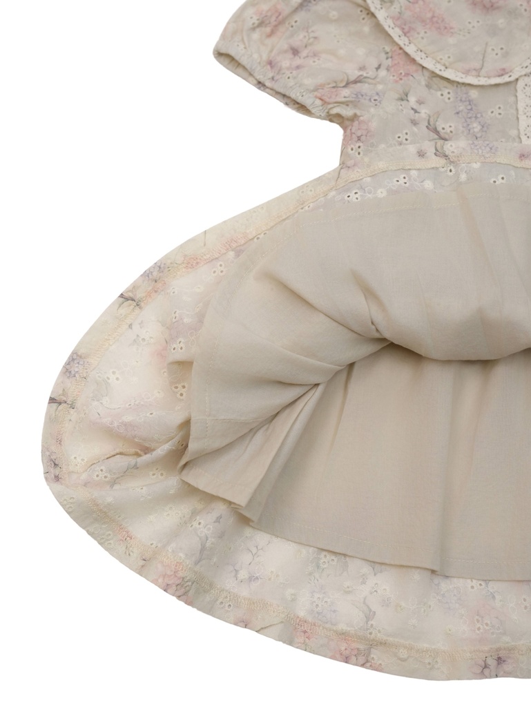 26220 BEBE YAKA ELBİSE DESENLİ