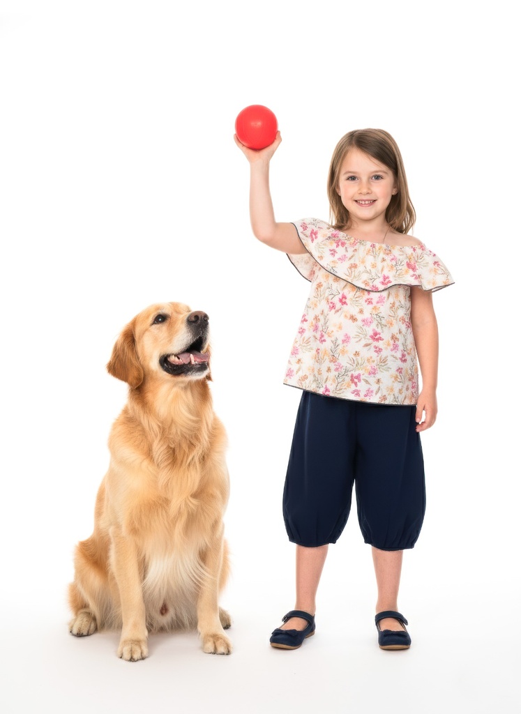 26221 Girl Piped 2-Piece Set Patterned