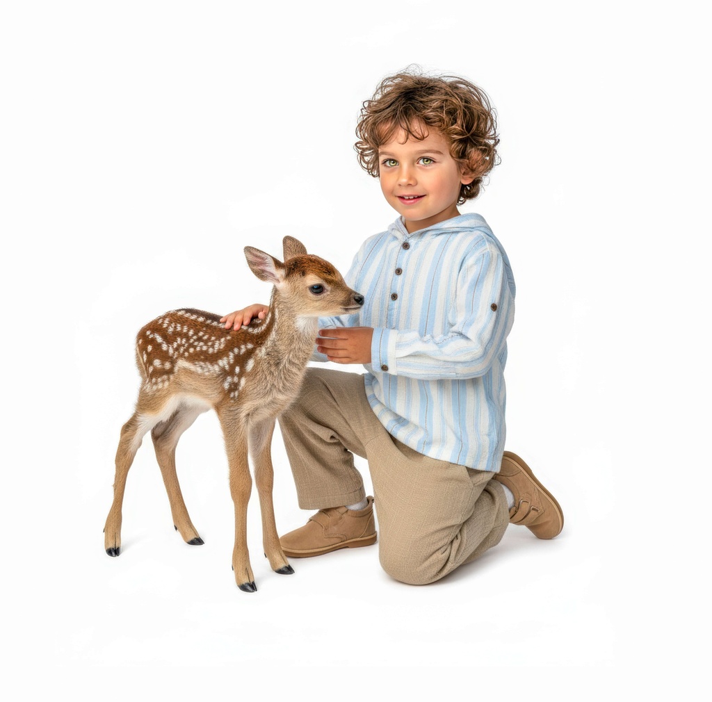 26123 Boy Hooded  2-Piece Set Beige