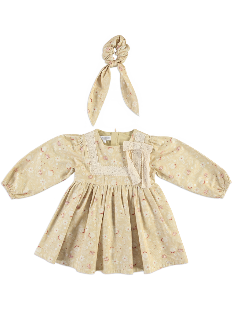25612 Cotton Lace Detailed with Buckle Accessory Dress