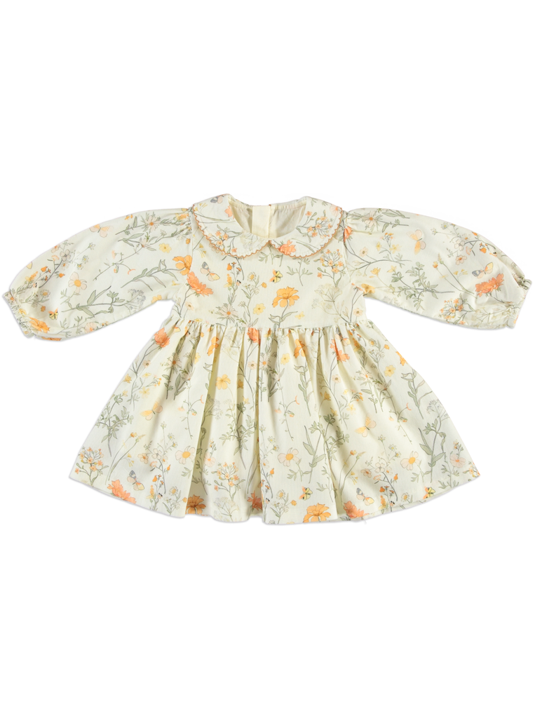 25514 Patterned Cotton Velvet Dress