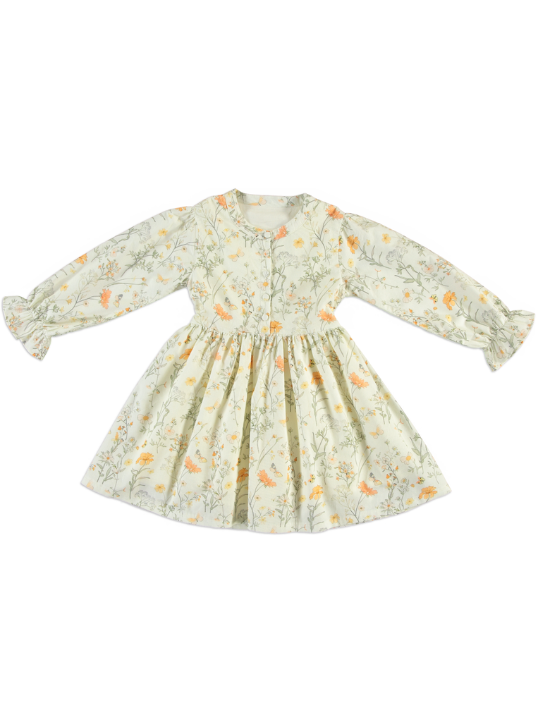 25714 Patterned Cotton Velvet Dress