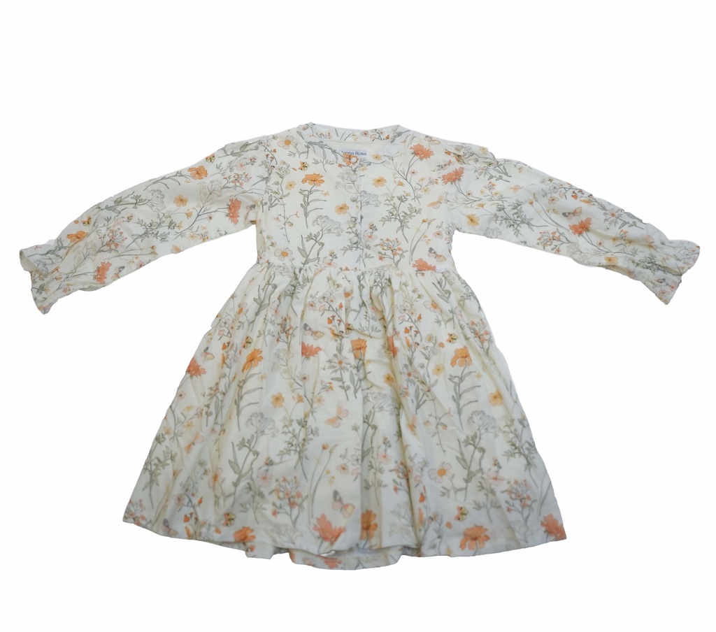 25714 Patterned Cotton Velvet Dress