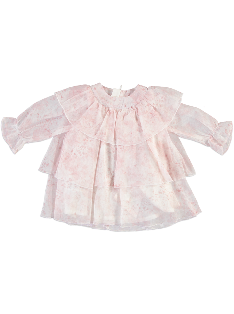 25517 Layered Tencel Dress - Pink