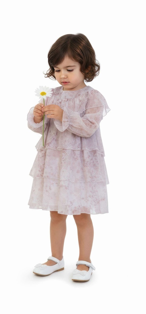 25617 Layered Tencel Dress - Pink