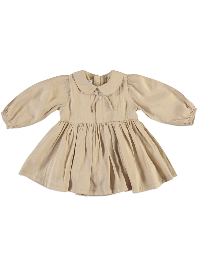 25518 with Ribbon Detail Dress - Beige